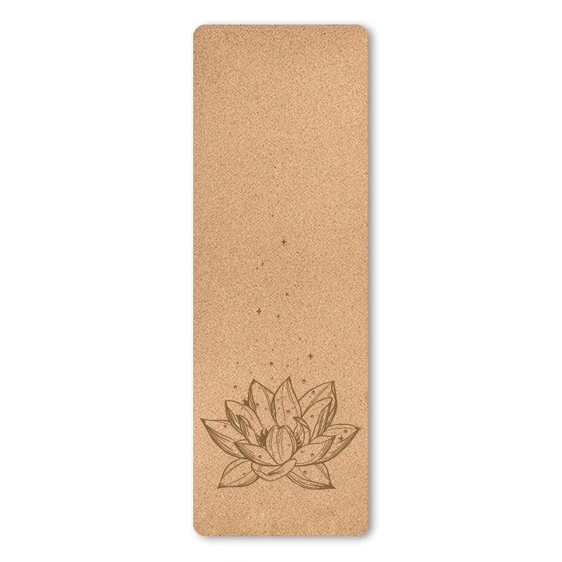 Eco-Friendly Non-Slip Cork Yoga Mat - 183x56x0.5cm TPE Fitness Pad for Enhanced Comfort and Stability