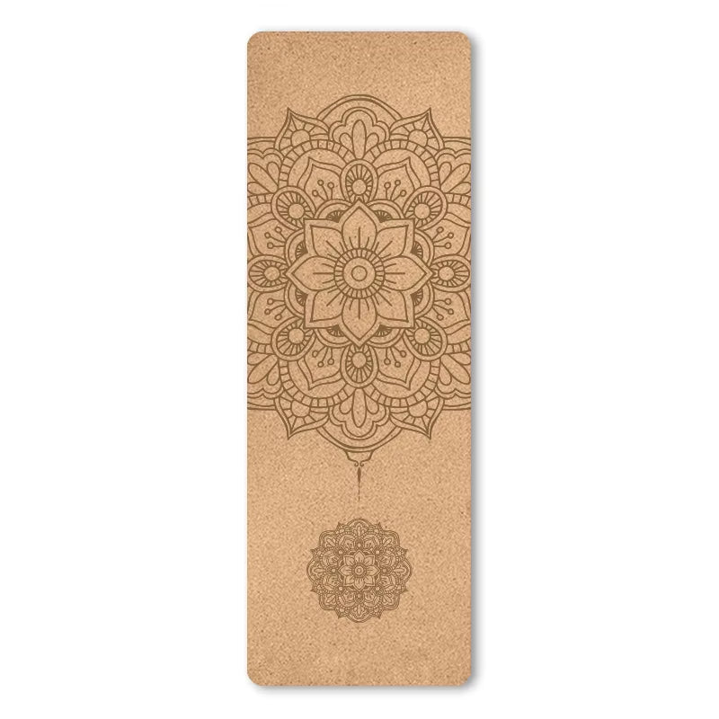 Eco-Friendly Non-Slip Cork Yoga Mat - 183x56x0.5cm TPE Fitness Pad for Enhanced Comfort and Stability