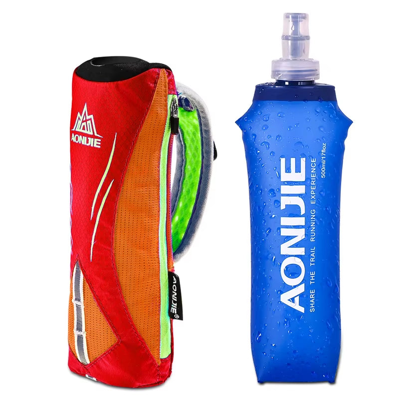 E908 Running Hand-Held Water Bottle Kettle Holder Wrist Storage Bag Hydration Pack Hydra Fuel Soft Flask Marathon Race