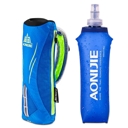 E908 Running Hand-Held Water Bottle Kettle Holder Wrist Storage Bag Hydration Pack Hydra Fuel Soft Flask Marathon Race